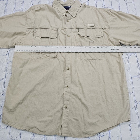 Reel Legends Utility Pockets Vented Short Sleeve Fishing Shirt MENS SIZE XL - Picture 4 of 12